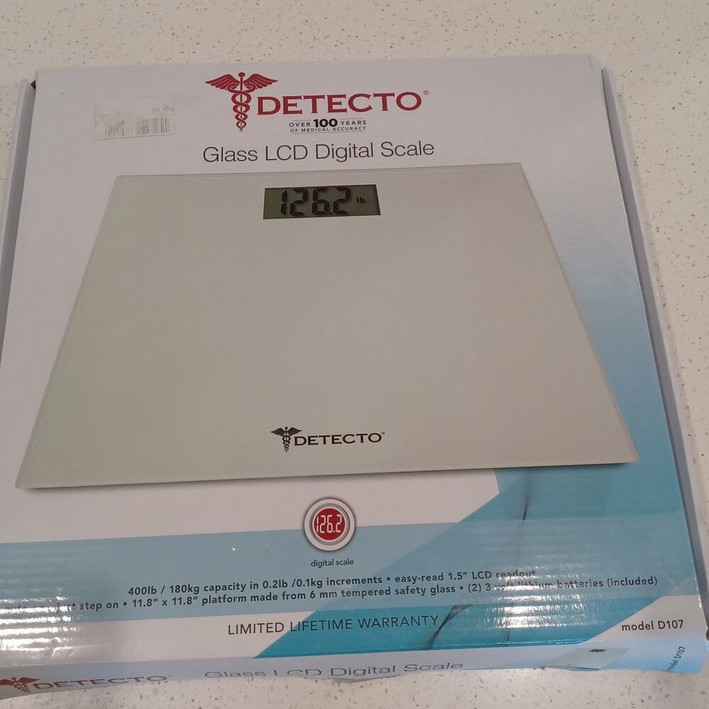Detecto Glass LCD Digital Scale